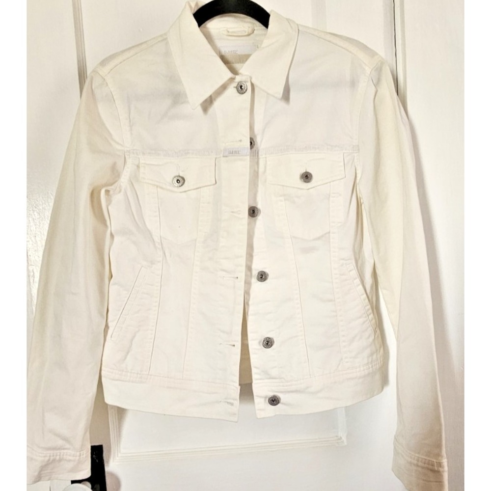 CLOSED BELLINI GROUP Made in Italy denim button down jacket white Sz M